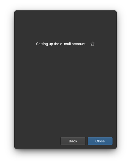 Картинка с Mail App, где нужно подождать обновления данных